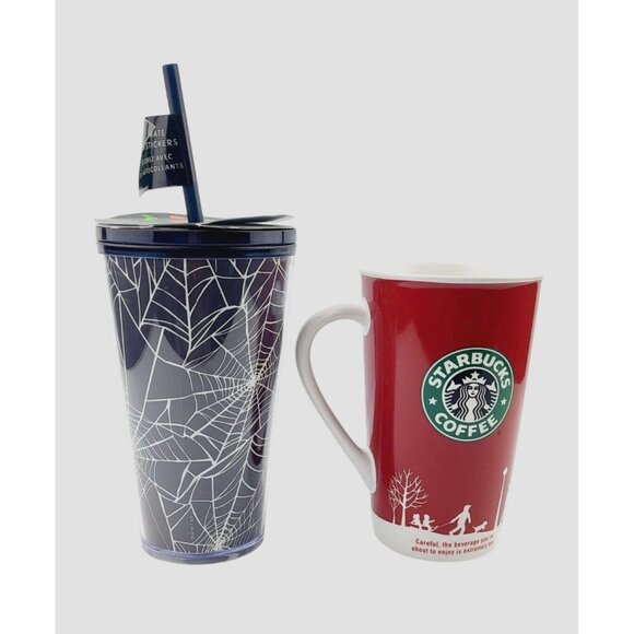 2 Starbucks Coffee Cups 1 Glow in the Dark Tumbler - Size 16 OZ - Picture 4 of 9